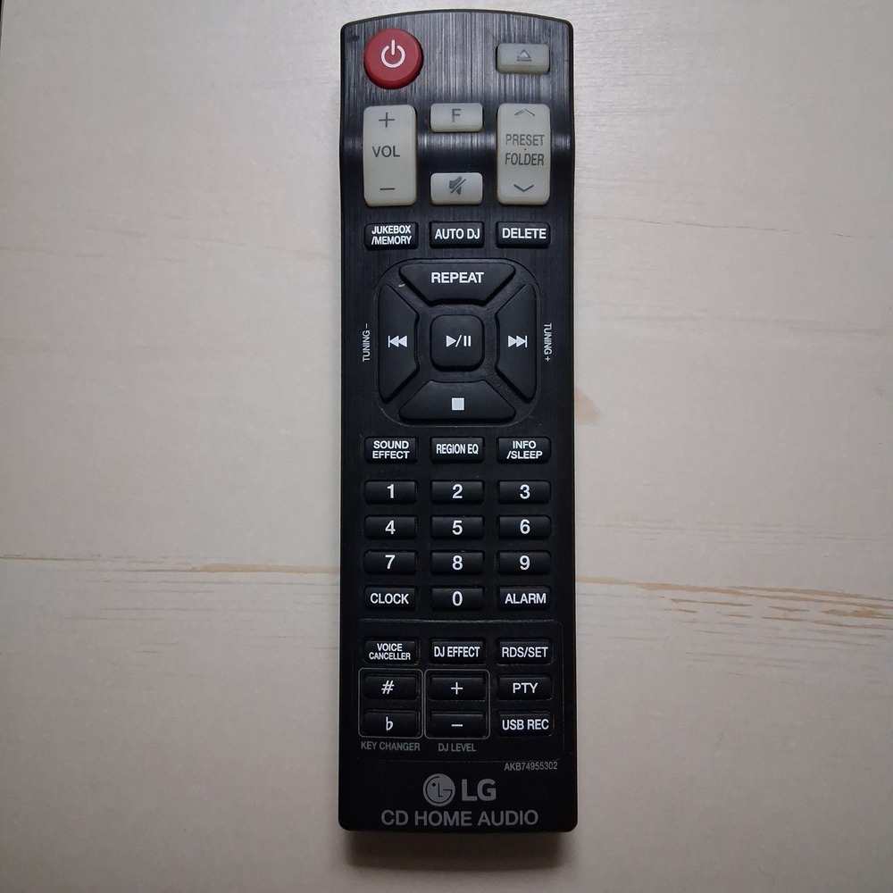 LG Remote Control AKB74955302 CD Home Audio Black Excellent DJ Effect Voice